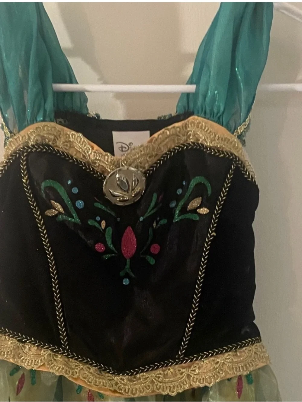 Disney Frozen Anna Coronation Costume Dress Girls Size 4 Princess Halloween
